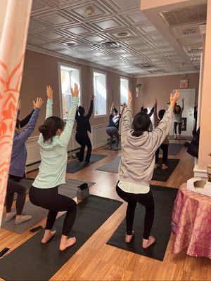 Terry leading mat Pilates!