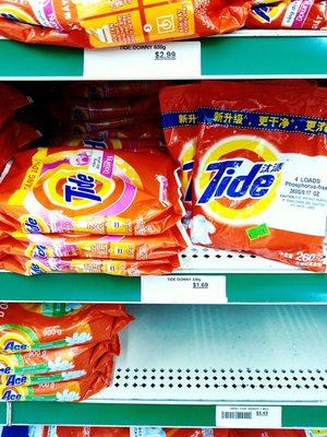 According to P&G the version of Tide produced for the Chinese market is made specifically for hand washing. Thus more concentrated