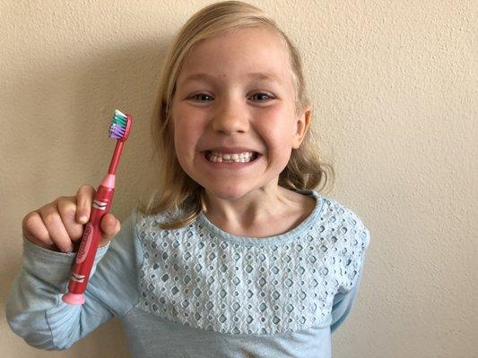 Audrey's favorite toothbrush!