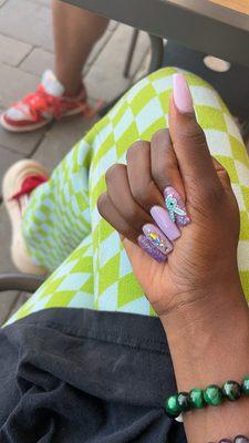 Acrylic nails  Custom design