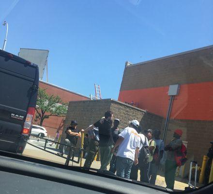 This is one image of the illegals congregating around the home depot.