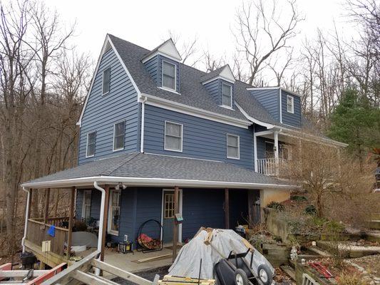 Roof, siding, and gutters