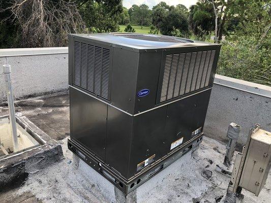 New a/c installation in Deerfield Beach, with coated coils and cabinet.