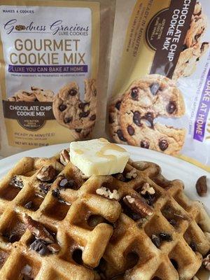 Our Chocolate Chip Cookie Mix Makes Pancakes & Waffles Too!