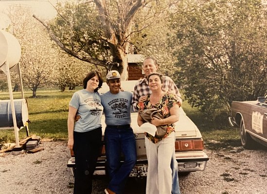 Sheila and Peter Huser with friends 1977