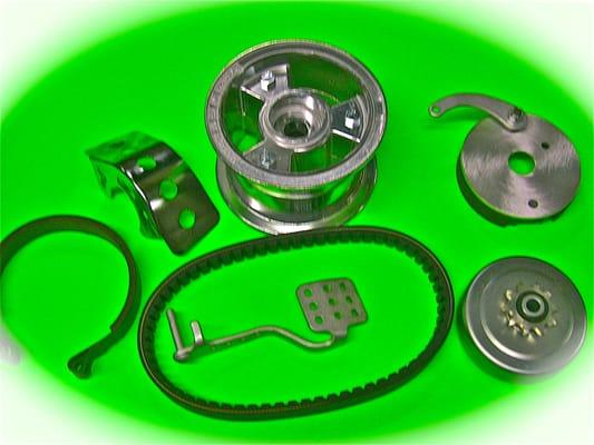 Lots of minibike & go-kart parts including "complete kits"