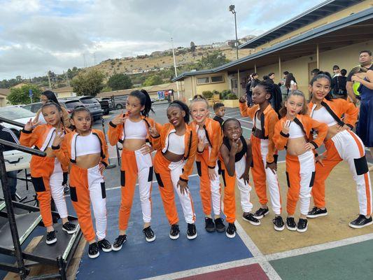 Our Minis Hip Hop team was ready to hit the stage.