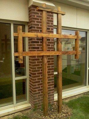 8'x4' crucifix trellis. 2012