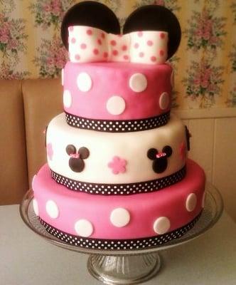 Pink Minnie Mouse Birthday Cake