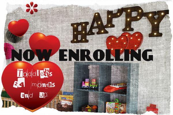 Happy Hearts is now enrolling Toddlers 24 months and up!