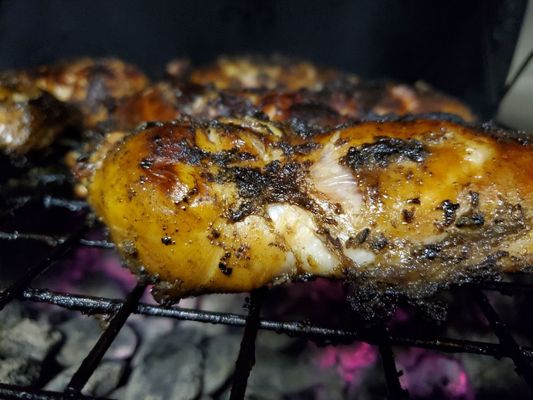 Jerk Chicken right off the grill