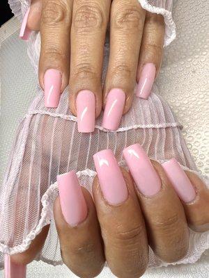 Gel x nail set with no chip polish.