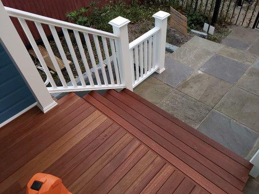 Mahogany decking with Intex railings