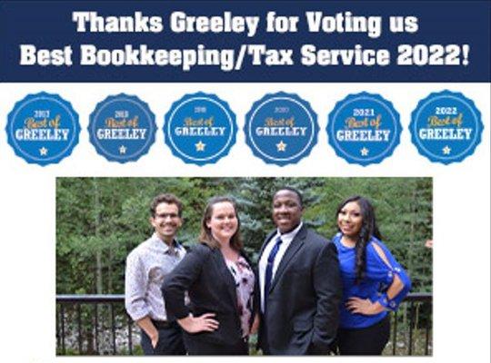 Voted best Tax Service for the last 6 years!