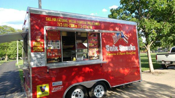 Snix Snacks truck in Independence Park. Definitely worth a stop!