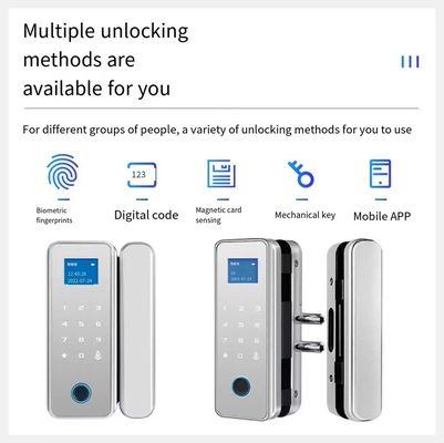 Glassdoor mart lock with multiple unlocking methods