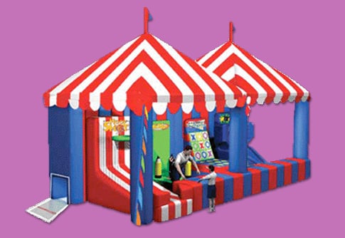 OUR INFLATABLE MIDWAY WILL BE JUST WHAT YOU NEED TO KEEP THE KIDS BUSY. PLAY THE GAME AND WIN A PRIZE. CALL 800-510-0464