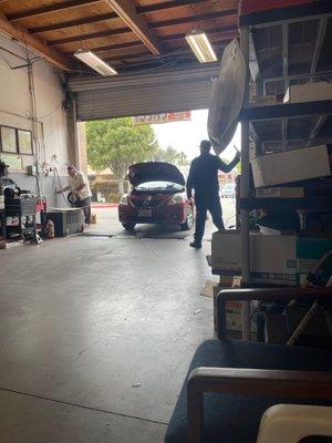 Smog check in progress