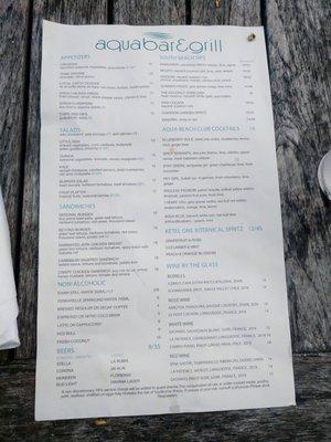 their menu