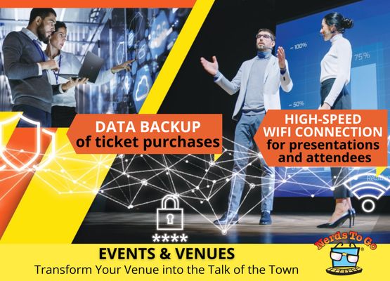 Let us tackle the digital stress and technology concerns for you, while you plan for your next big convention or concert.