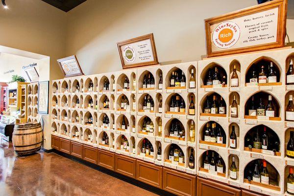 Show our wines by flavor profiles (styles).  Wines are categorized by Crisp, Silky, Rich, Fruity, Mellow, Bold, Nectar and If You Insist.