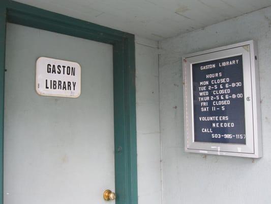 Gaston, Oregon Library