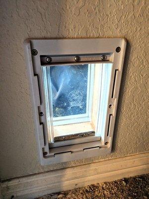 Doggy door Install