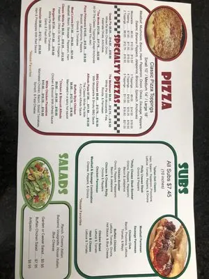 Current Menu Revised 5/13/19