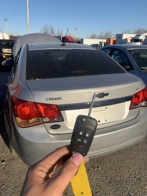 New remote flip key for 2011 Chevy Cruze