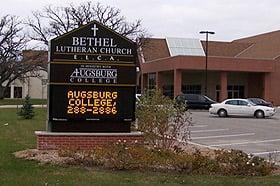 Augsburg College's campus in Rochester, including its administrative and classroom spaces, is located at Bethel Lutheran Church.