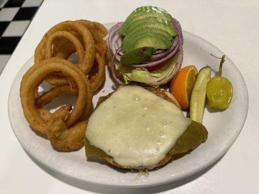 California Burger with veggie patty instead of beef