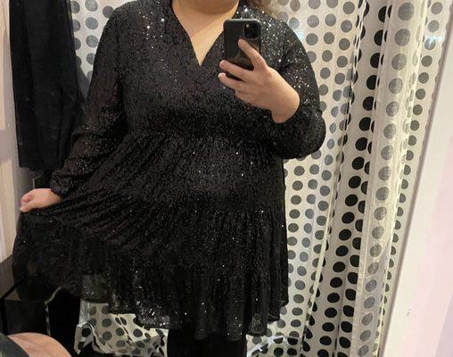 Sequin dress with pockets