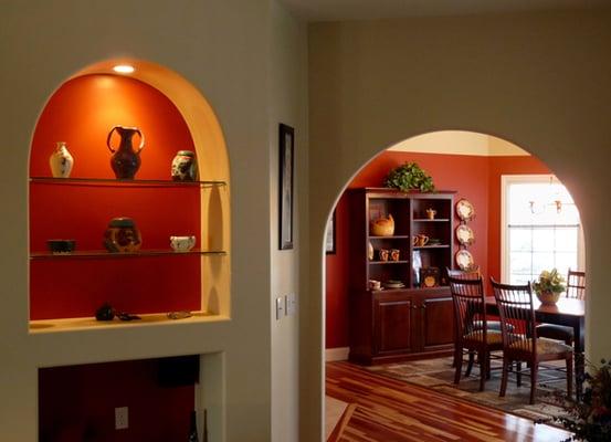 Dining room and Family Room Painting Project completed on May 24, 2012 in Chantilly, Virginia.  Polo suede finish.