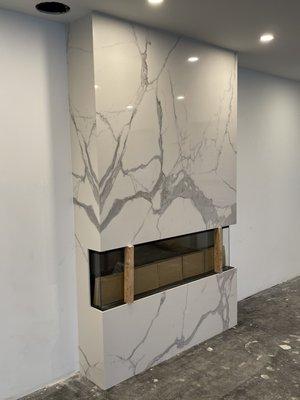 Porcelain fireplace