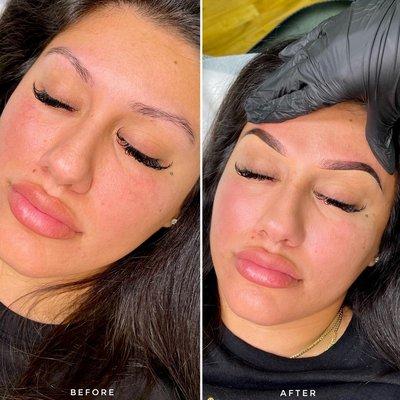 Before & After Ombre Brow Tattoo