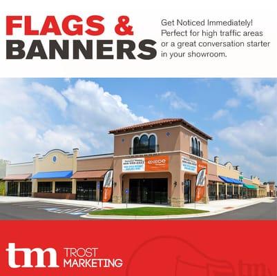 Promote your business with custom flag and banner options