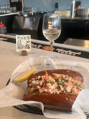 Lobster's roll at Bailey's raw bar