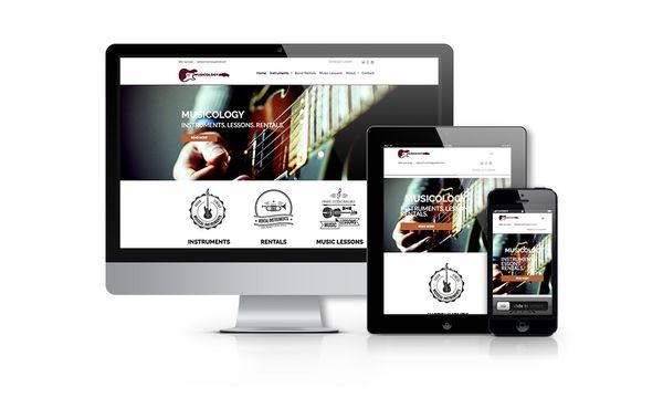 Musicology - responsive web design for local music store