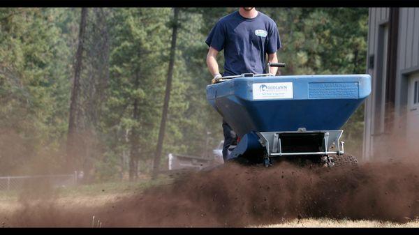 Lawn Topdressing with Compost