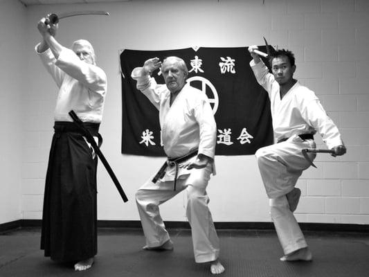 Chief Instructor Rudy Crosswell and his top sword and kobudo students