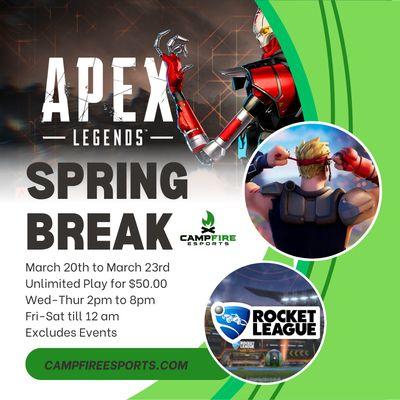 Spring Break specials for all video gamers at Surprises LAN Center.