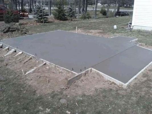 garage foundation walkway