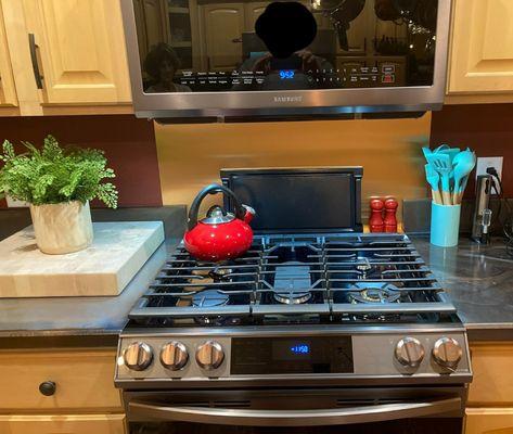 Copper backsplash