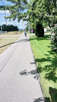 Biking near downtown