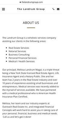 About The Landrum Group and service offerings