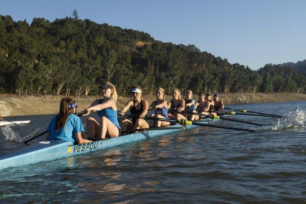 Varsity women training at practice