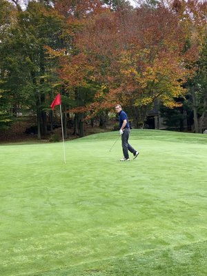 Patrick draining one on #8.