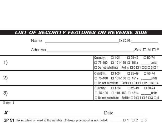 Secure Prescription Pads