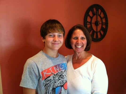 Regina S and son Kevin at Hair Couture. Let the compliments begin.