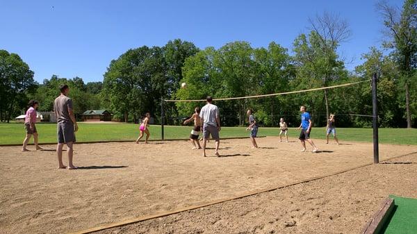 Play a friendly game of volleyball with your family or your campsite neighbors!